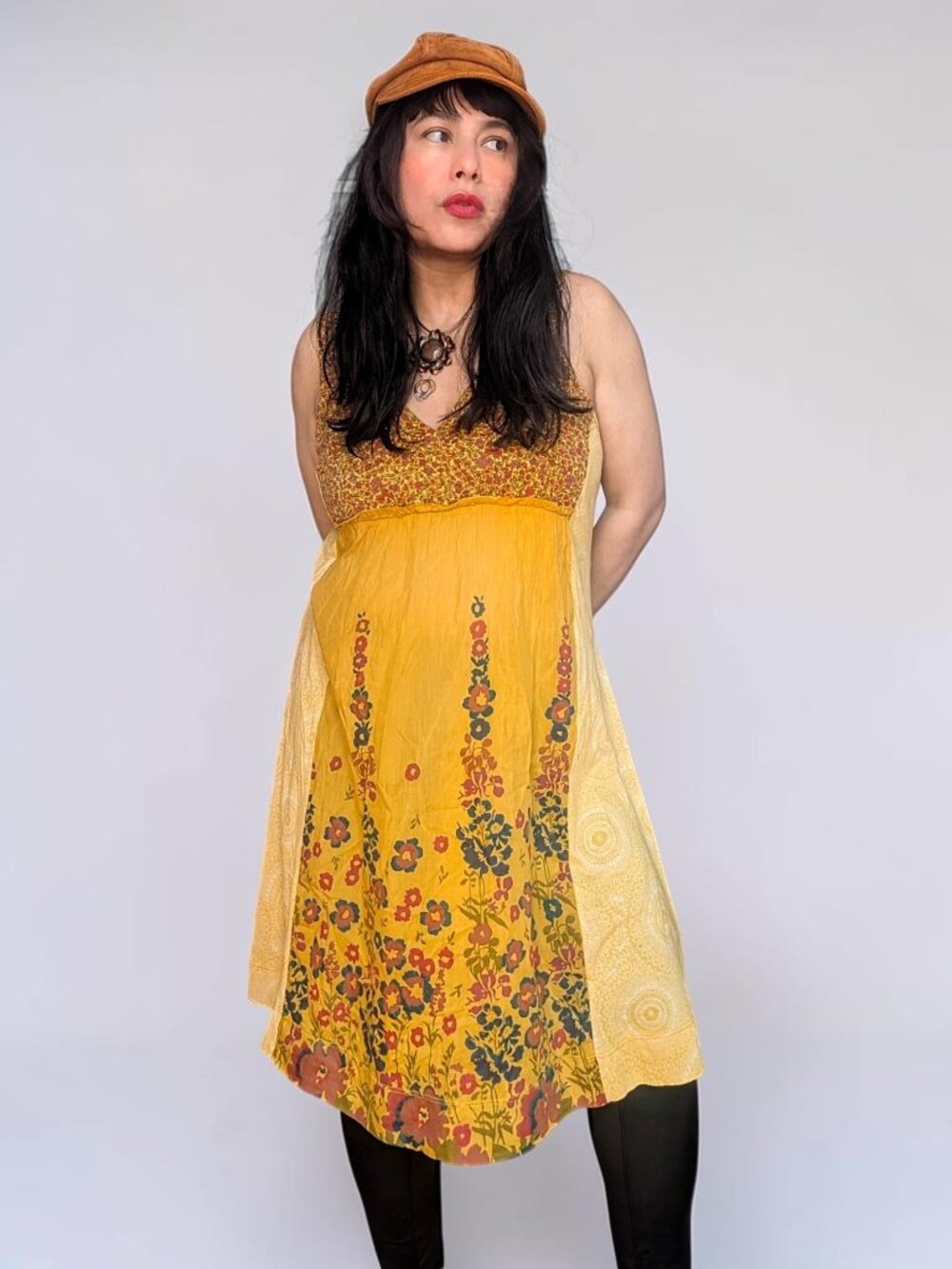 Soup by Sougat Paul VTG Y2K fairy boho patchwork floral mandala babydoll dress L
